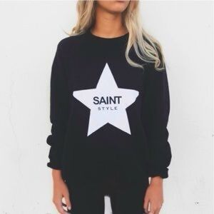 ellandemm Saint Style Black Sweatshirt